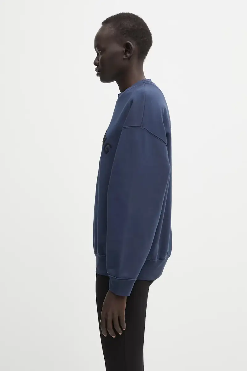 felpa in cotone jaci donna colore blu navy A.08.11722 miniatura 2