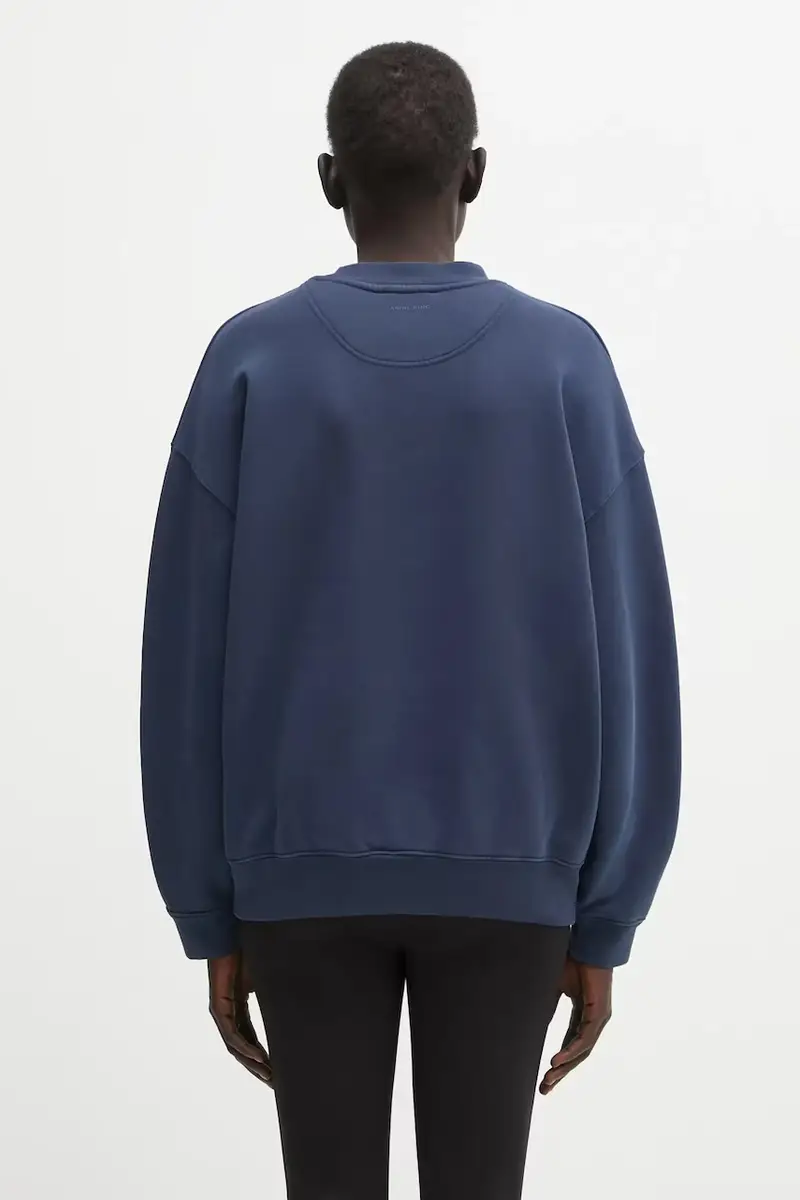 felpa in cotone jaci donna colore blu navy A.08.11722 miniatura 3