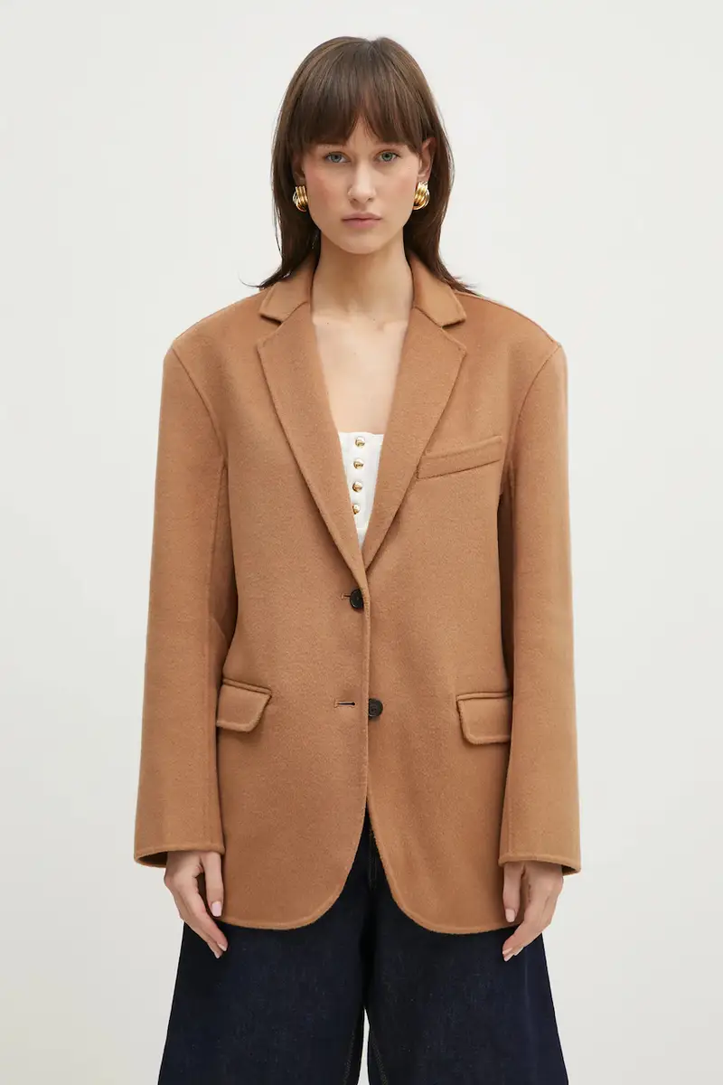 giacca in lana Quinn Blazer colore marrone A.01.7073