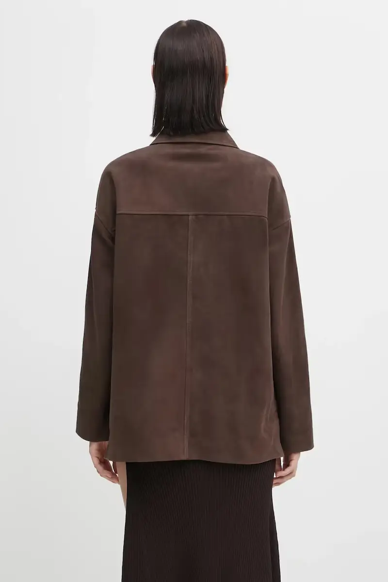 giacca in pelle scamosciata luca colore marrone A.01.11854 miniatura 3