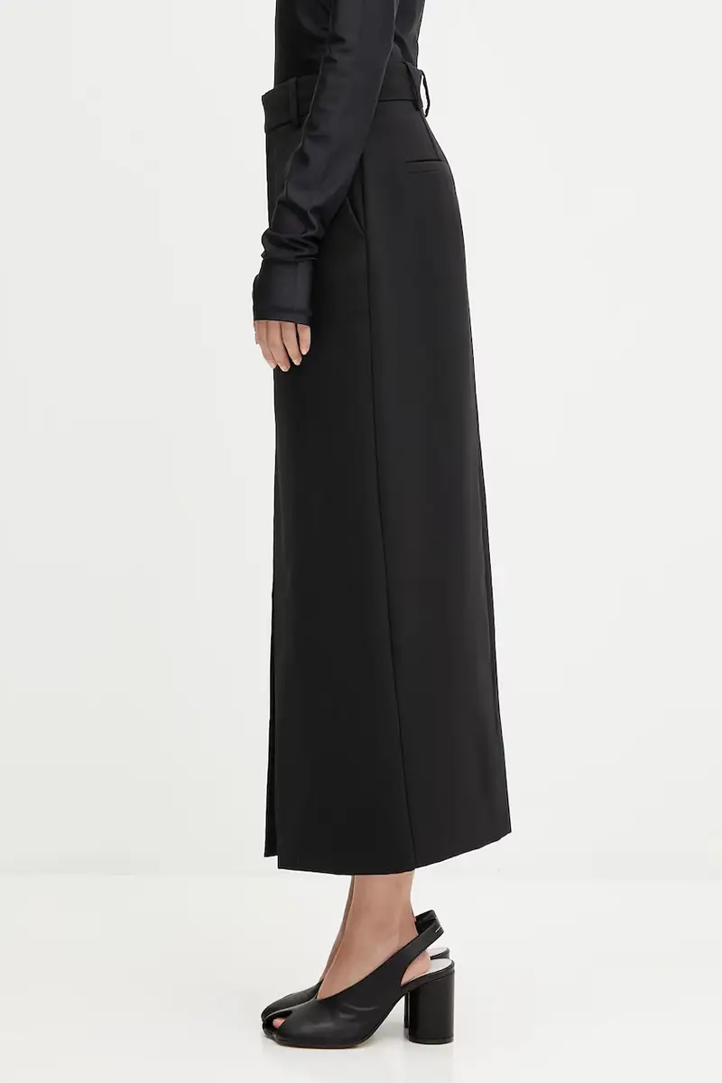 gonna in lana meredith colore nero A.04.11047 miniatura 2