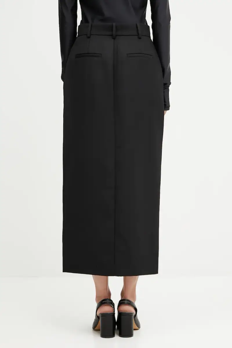 gonna in lana meredith colore nero A.04.11047 miniatura 3