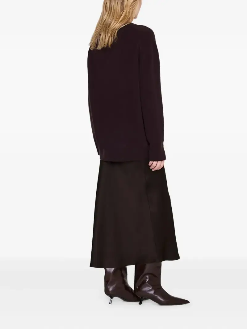 Gonna in Satin MARRONE miniatura 3