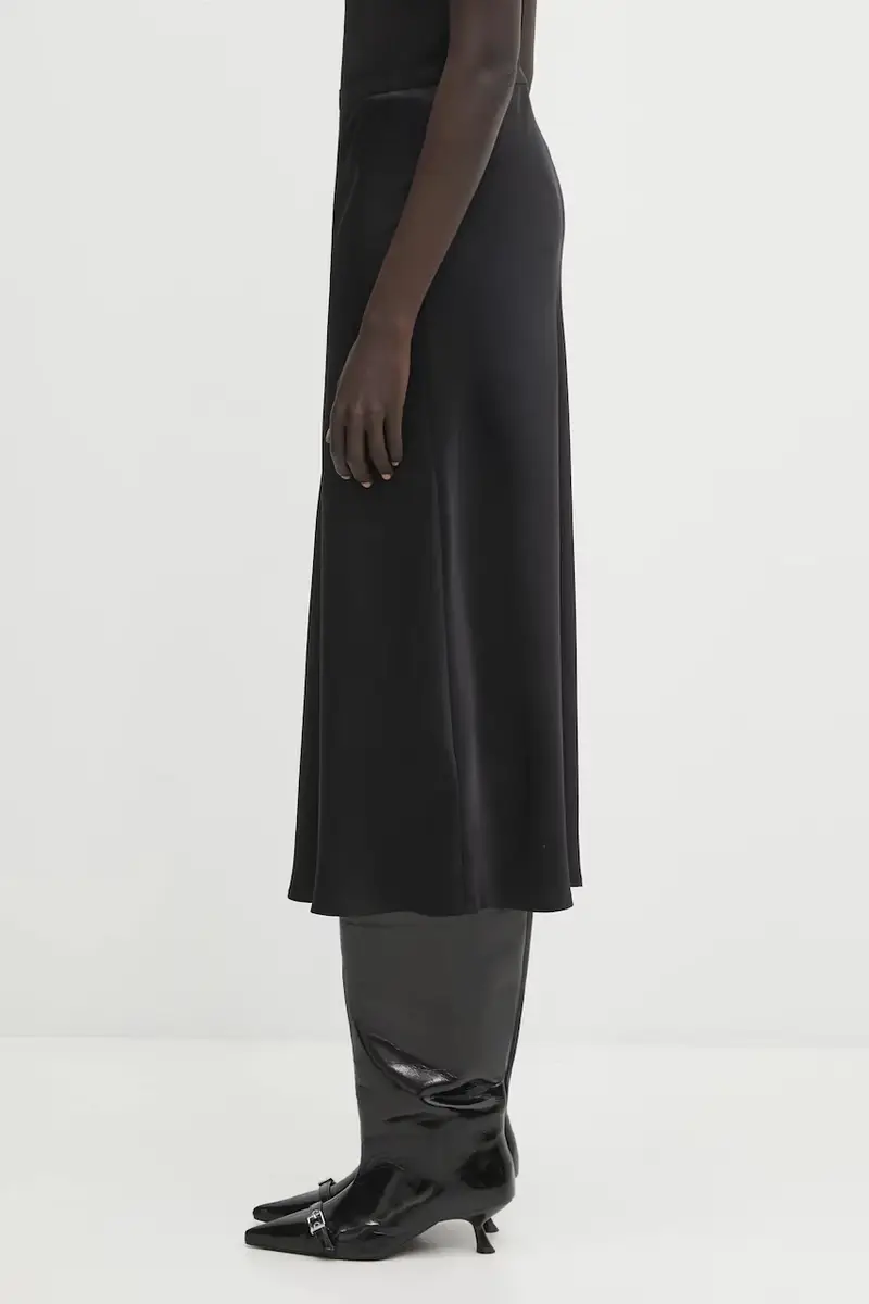 gonna in seta bar colore nero A.04.4001 miniatura 2