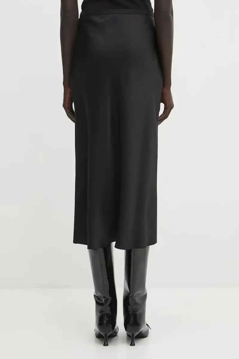 gonna in seta bar colore nero A.04.4001 miniatura 3