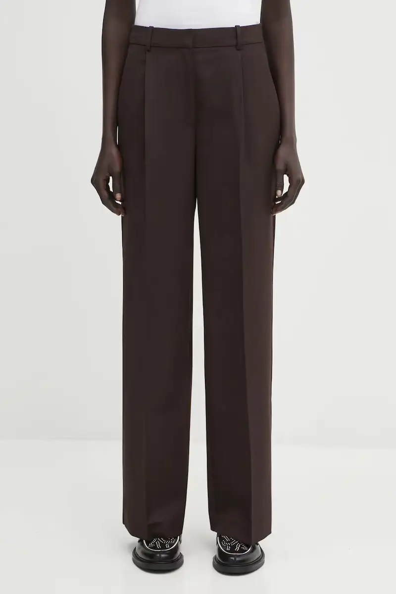 pantaloni con lana trent colore marrone A.03.11187