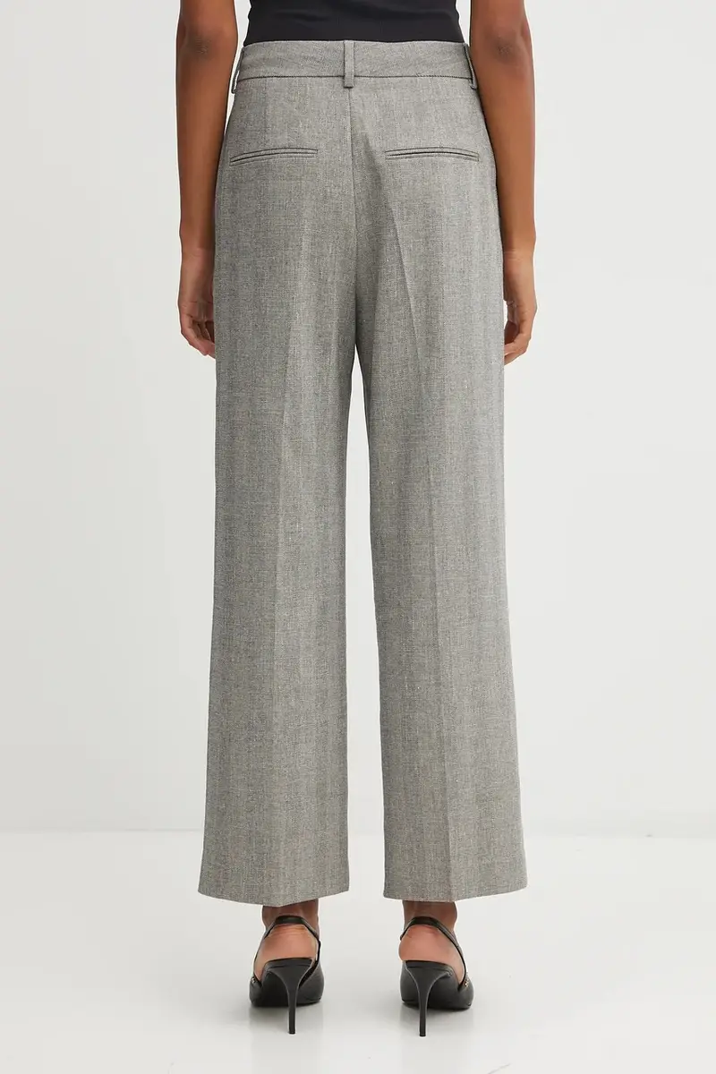 pantaloni con lino belen colore grigio A.03.11218 miniatura 3