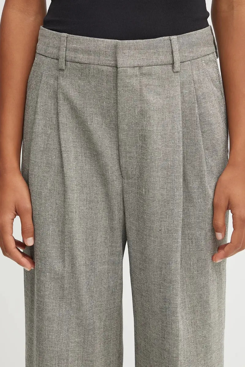 pantaloni con lino belen colore grigio A.03.11218 miniatura 4