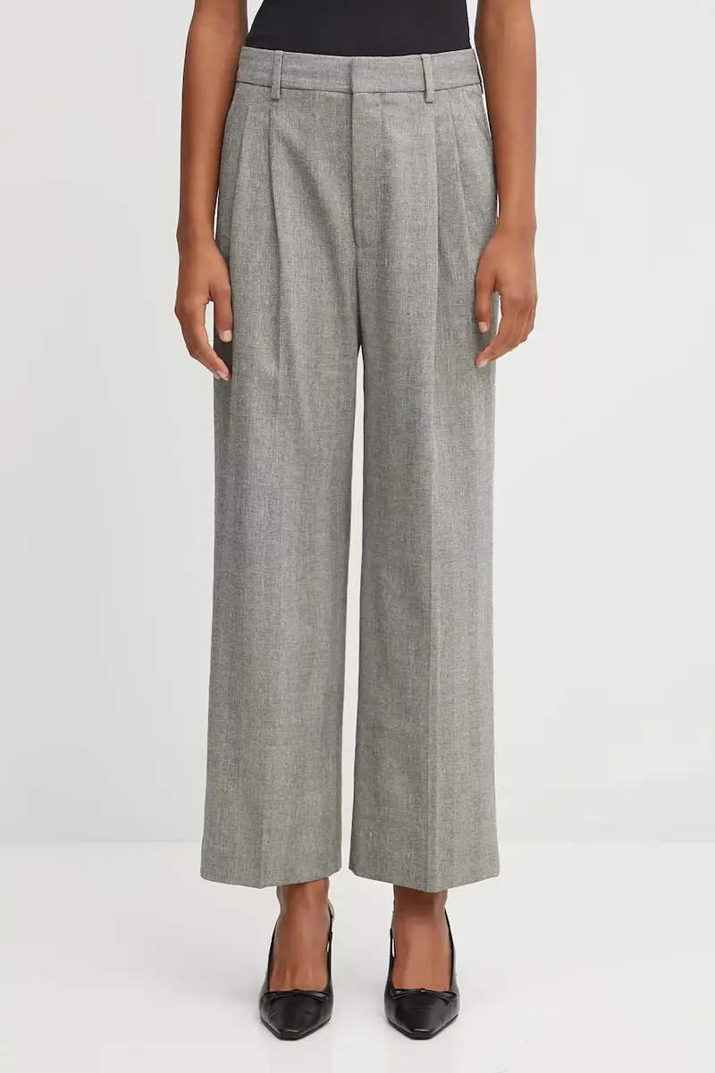 pantaloni con lino belen colore grigio A.03.11218