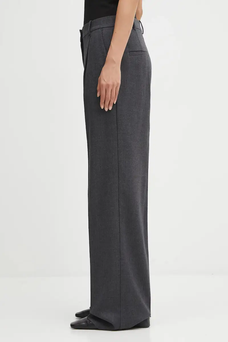 pantaloni in lana trent donna colore grigio A.03.11468 miniatura 2