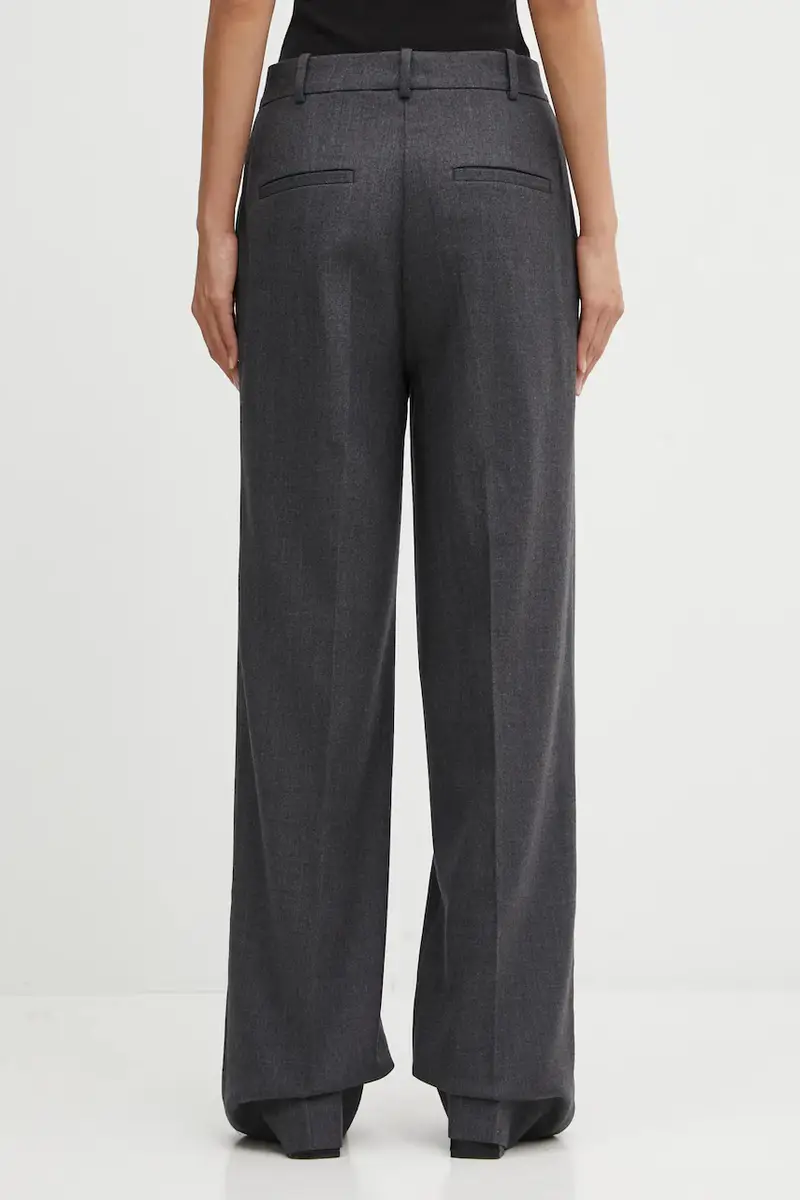 pantaloni in lana trent donna colore grigio A.03.11468 miniatura 3