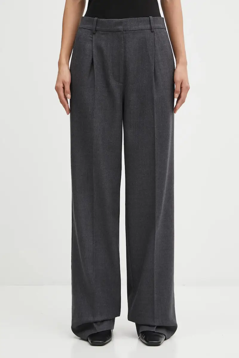 pantaloni in lana trent donna colore grigio A.03.11468