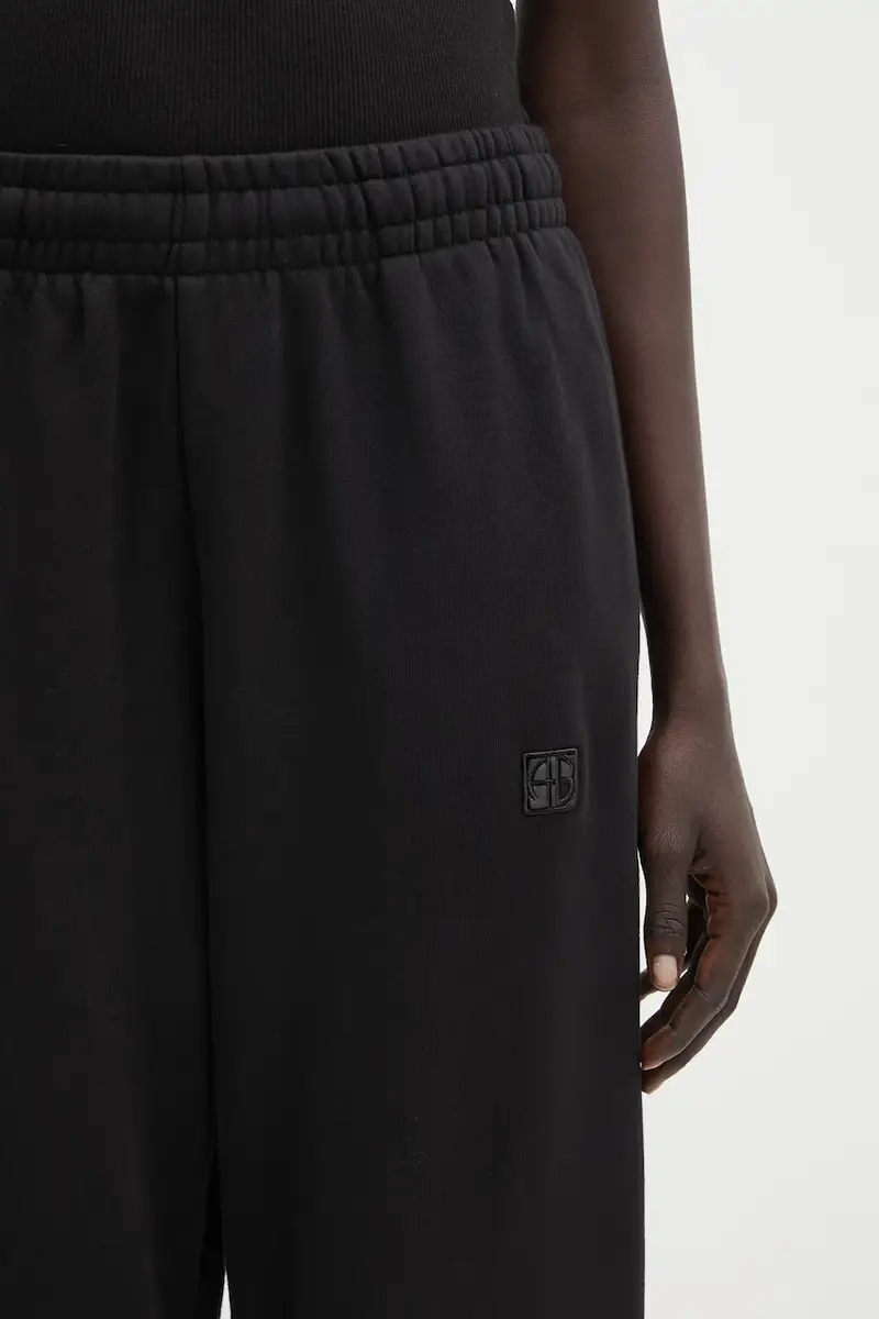 pantaloni tuta di cotone karter donna colore nero A.03.11667 miniatura 4