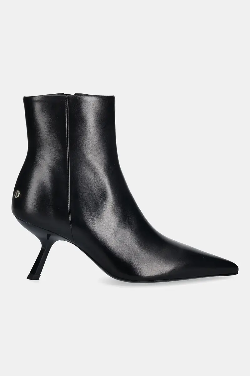 stivaletti alla caviglia in pelle hilda donna colore nero A.14.11317 miniatura 2