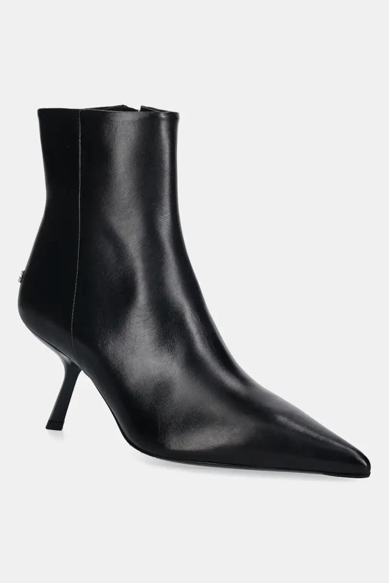 stivaletti alla caviglia in pelle hilda donna colore nero A.14.11317