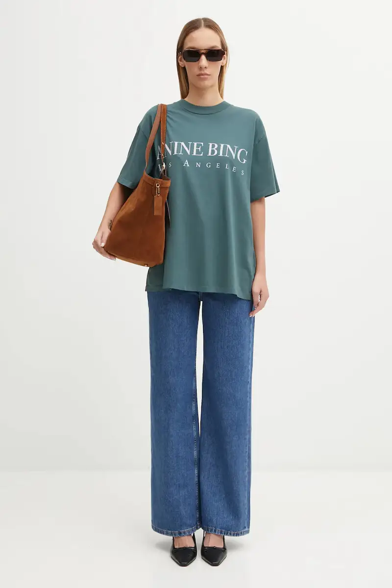 Anine Bing T-shirt Donna Turchese 3241695 miniatura 5
