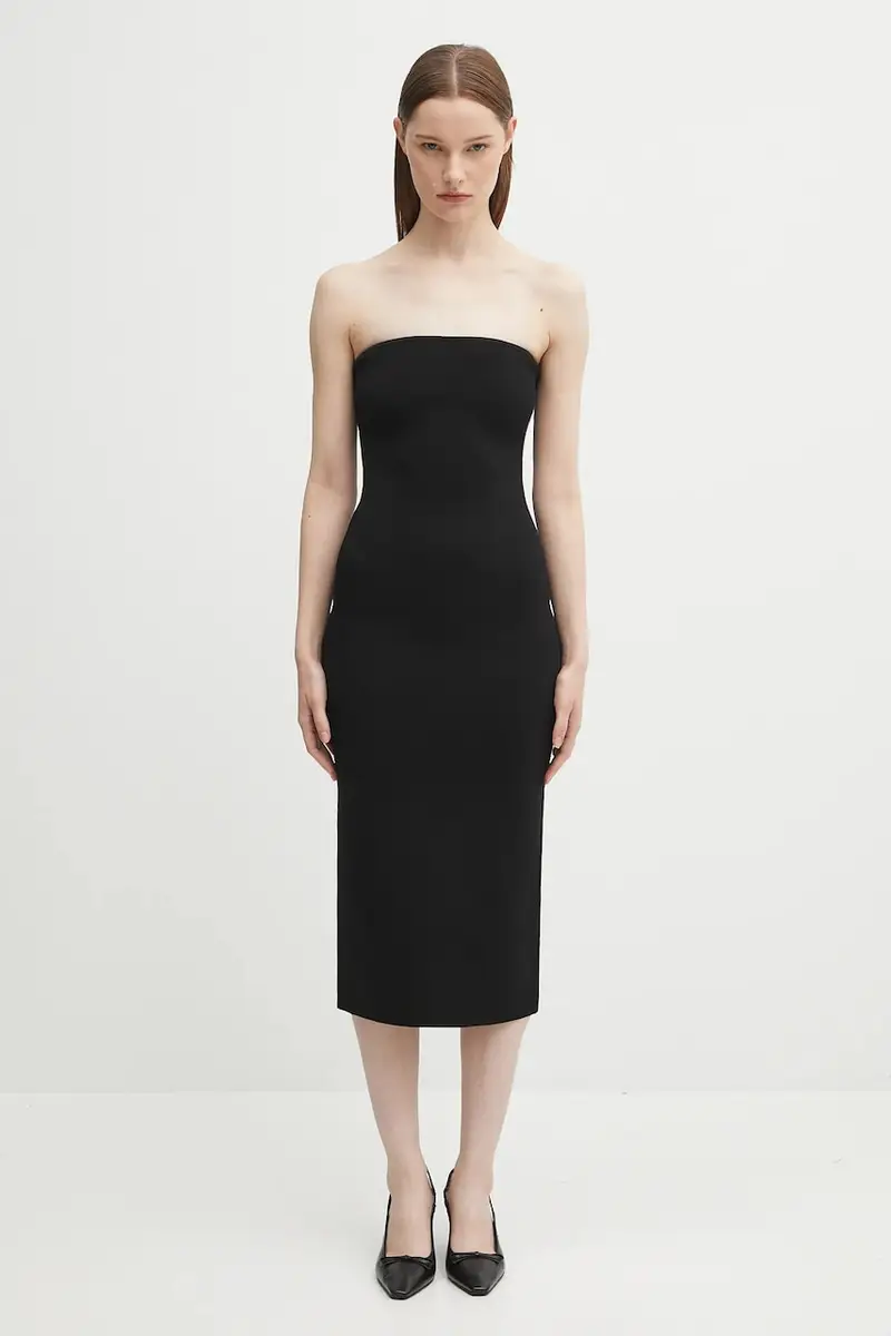 vestito rosa colore nero A.02.11049