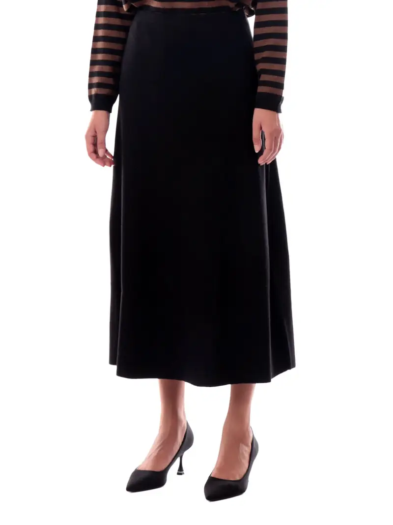 gonna longuette anis da donna - nero