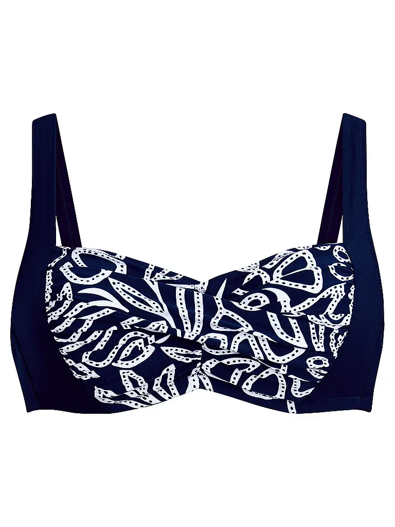 Bikinioberteil da donna Flower Dots blu | 38C