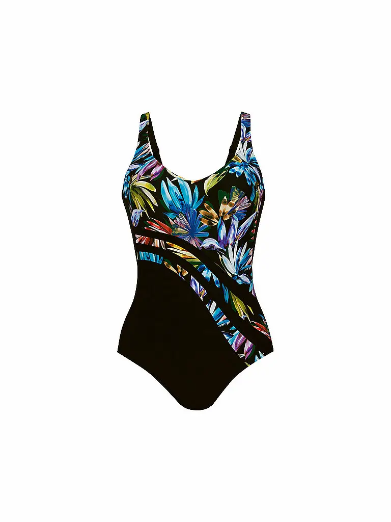 Costume da bagno da donna Night Flowers multicolore | 48C