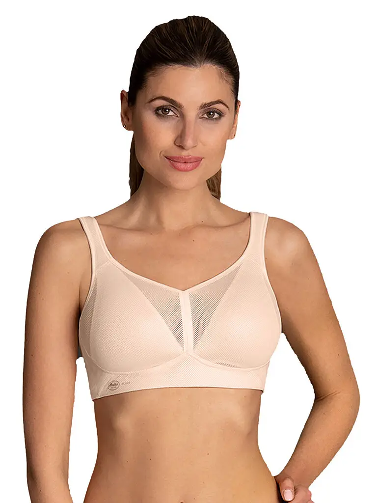 Reggiseno sportivo da donna Air Control Deltapad High Support beige | 70B