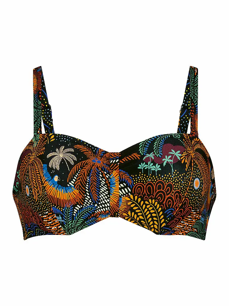 Top bikini da donna RF-Tropical Nights marrone | 38D