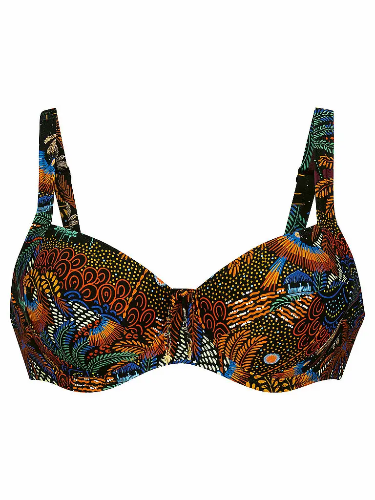 Top bikini da donna RF-Tropical Nights marrone | 40C