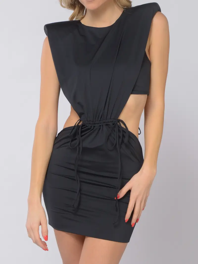 abito corto da donna Aniye By Amal con cut out NERO miniatura 2