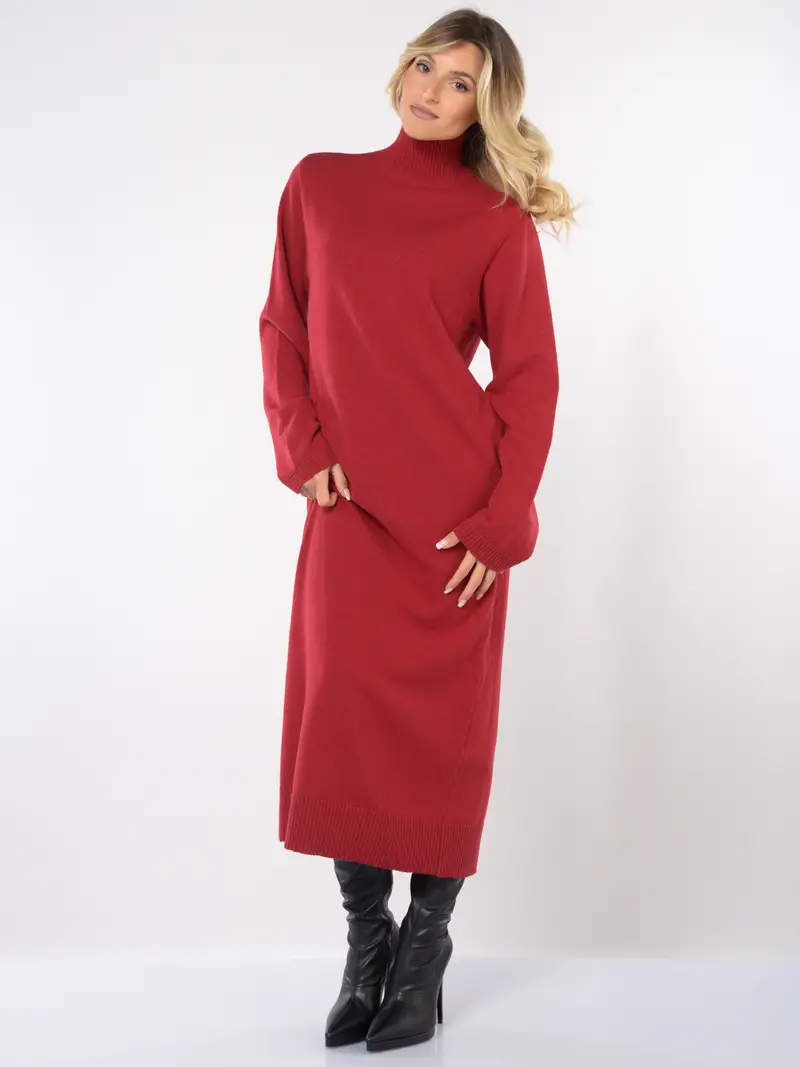 abito lungo da donna Aniye By Lily in maglia Rosso