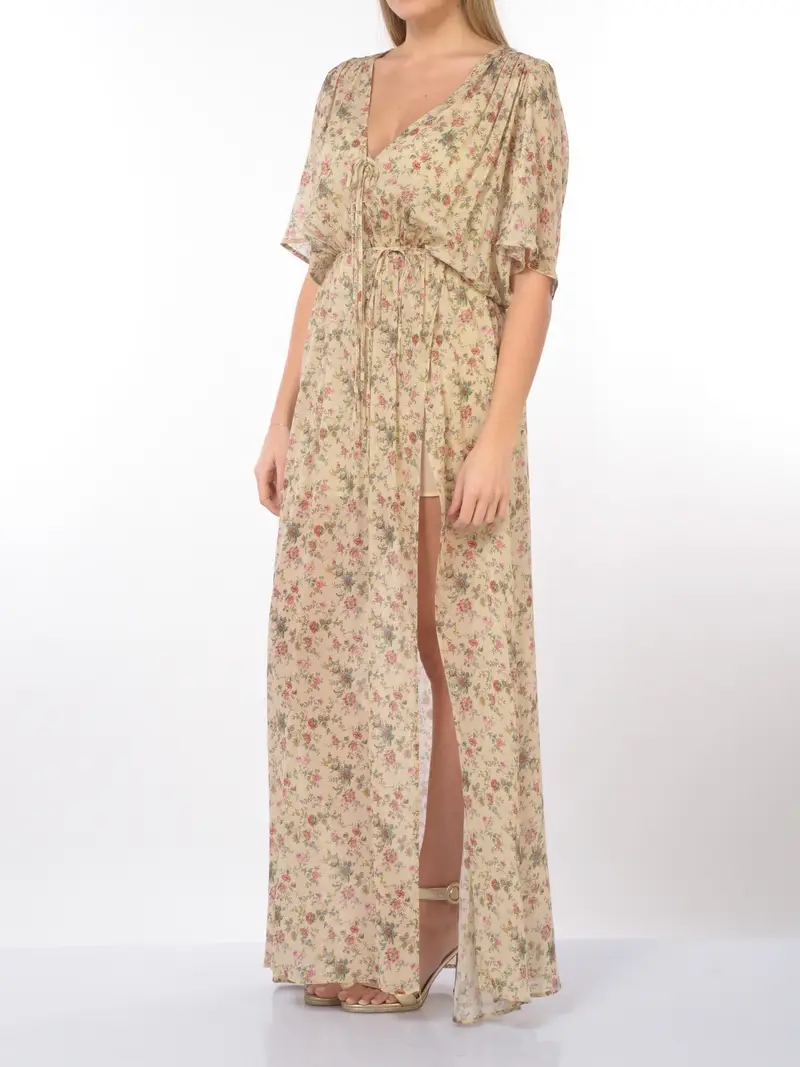 abito lungo da donna Aniye By Marlene a fantasia floreale Giallo