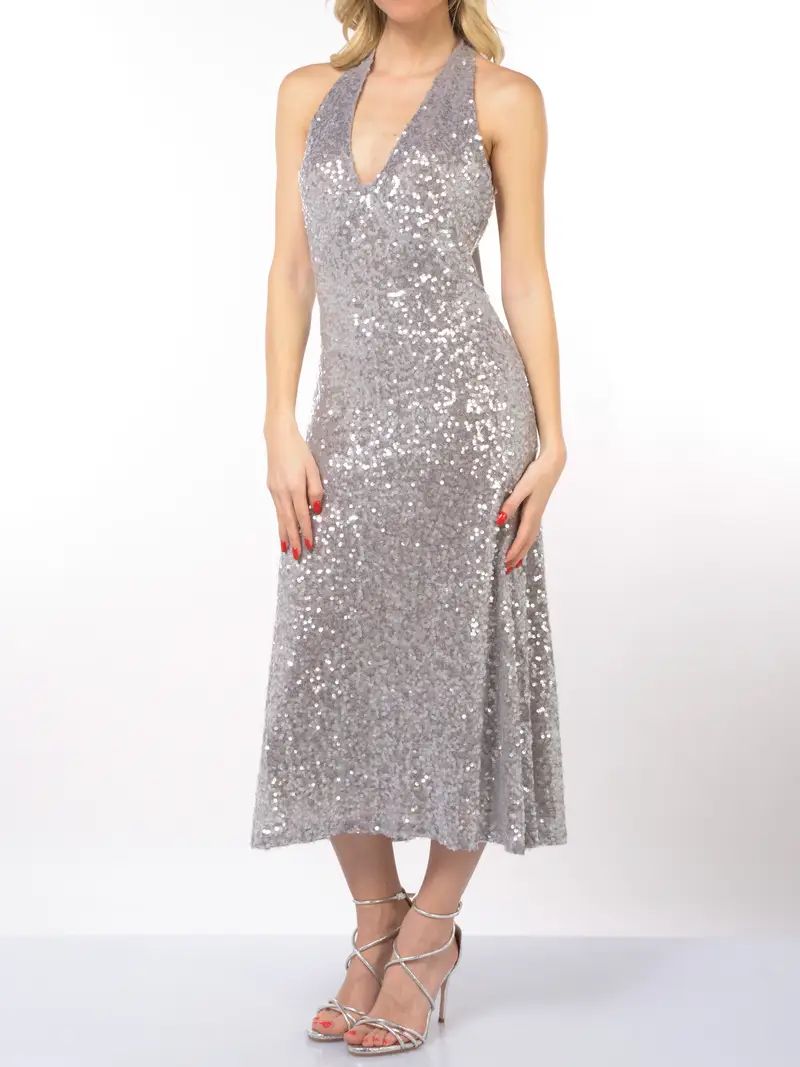 abito lungo da donna Aniye By Tank Rose in full paillettes Grigio