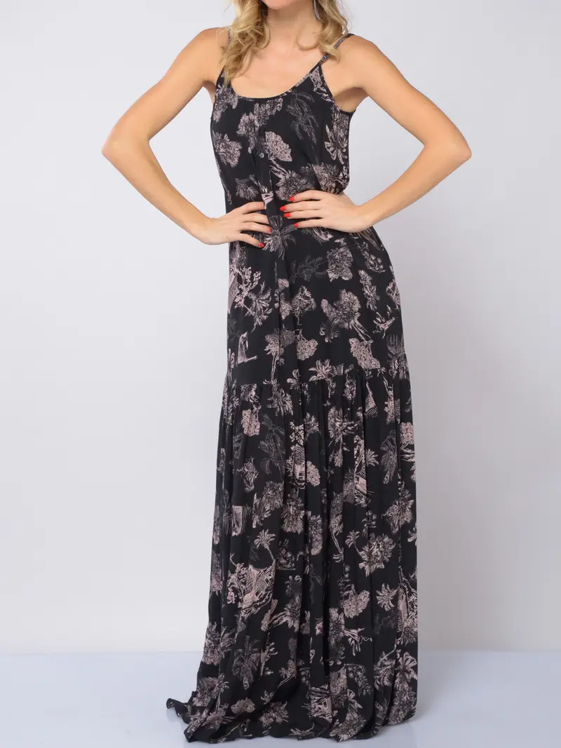 abito lungo da donna Aniye By Tula a fantasia NERO