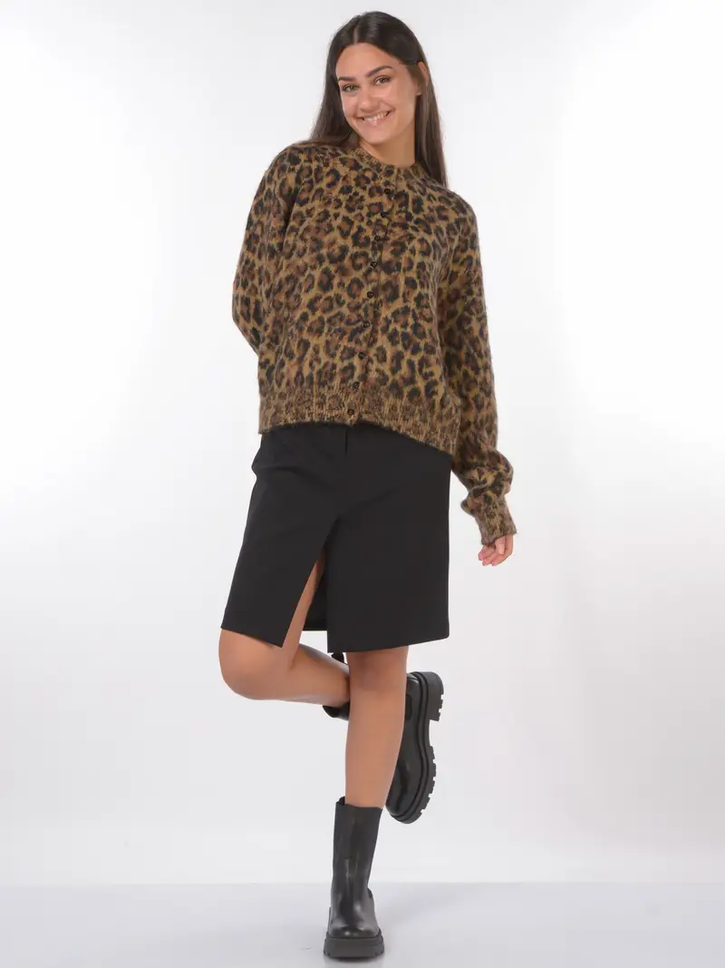 cardigan da donna Aniye By girocollo animalier MARRON miniatura 2