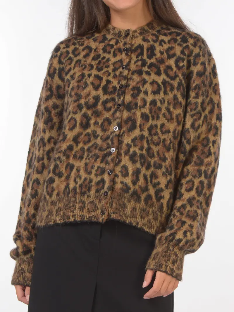 cardigan da donna Aniye By girocollo animalier MARRON