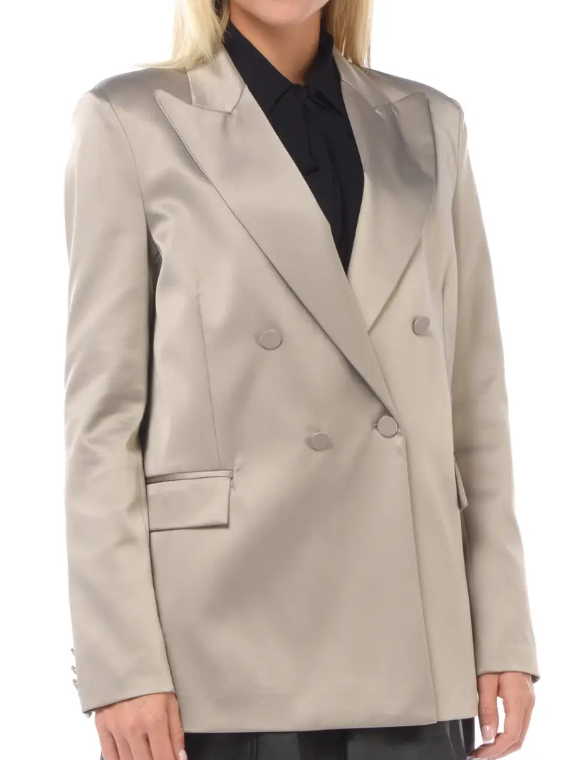 giacca da donna Aniye By in raso a doppiopetto Grigio