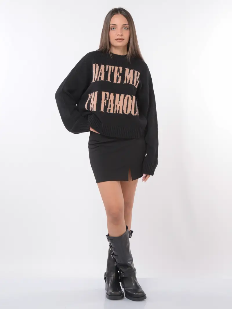 gonna corta da donna Aniye By Sienna con spacco NERO miniatura 2