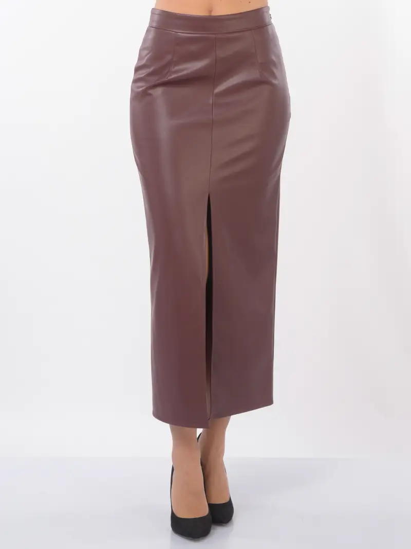 gonna lunga da donna Aniye By Carly in ecopelle Rosso