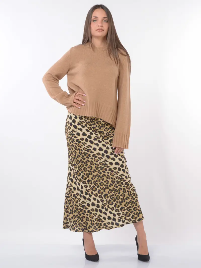 gonna lunga da donna Aniye By Flor animalier BEIGE miniatura 2