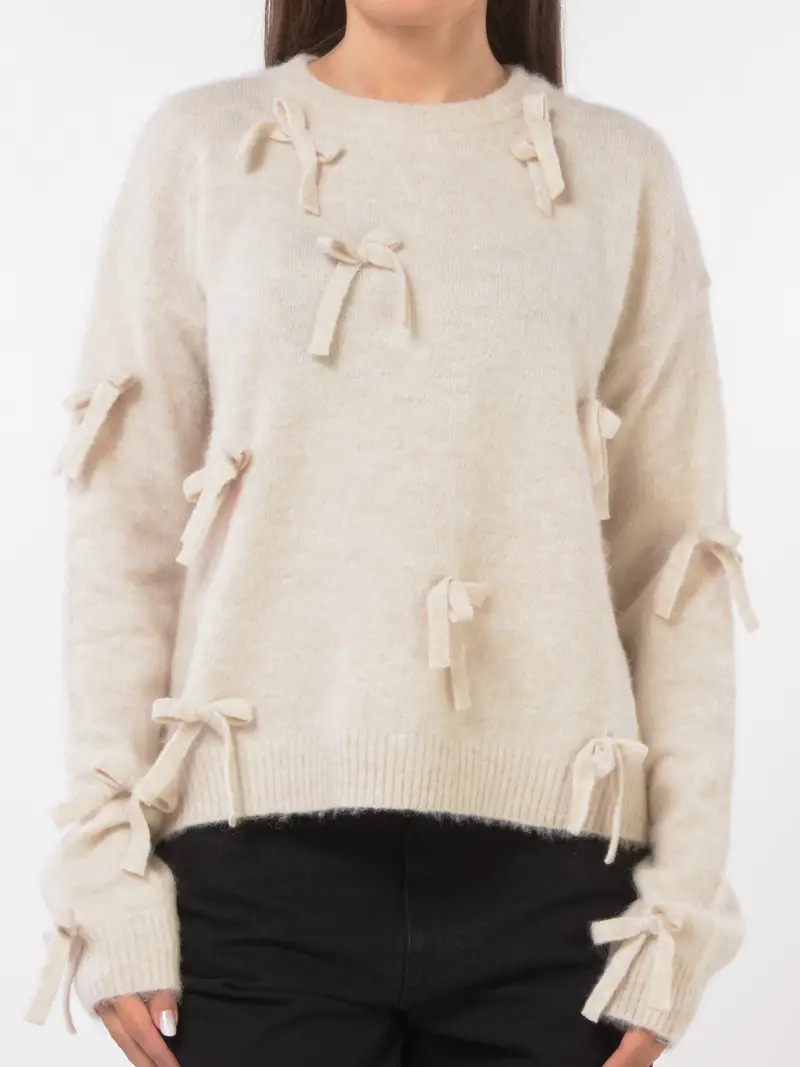 maglia da donna Aniye By Holly con fiocchi BEIGE