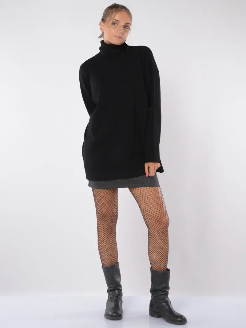 maglia da donna Aniye By maxi a dolcevita NERO miniatura 2