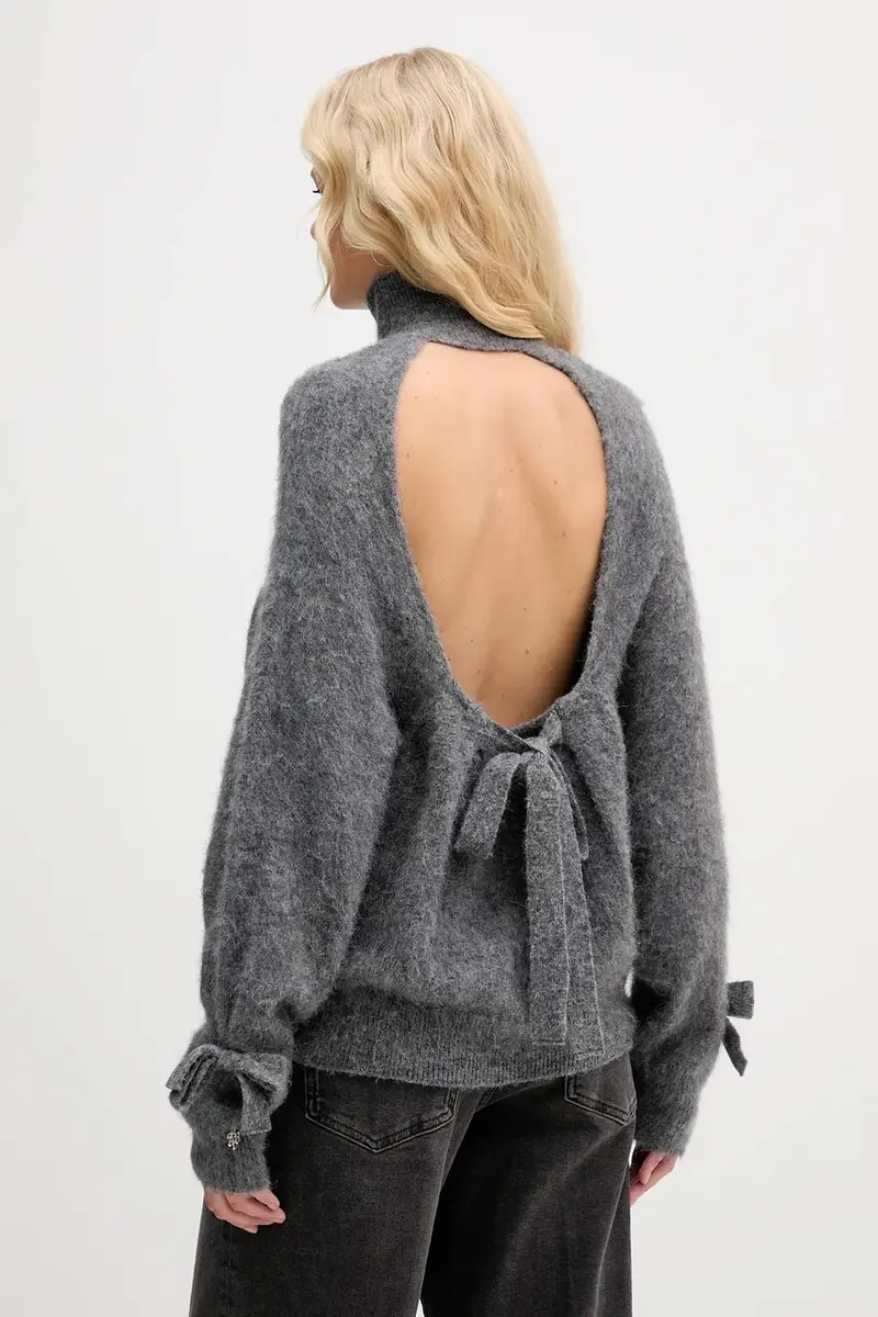 maglione con lana colore grigio 181007 miniatura 3