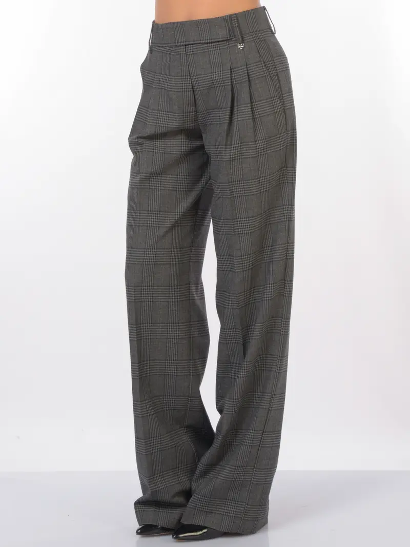 pantalone da donna Aniye By a quadri con pinces Grigio