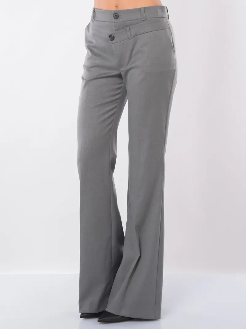pantalone da donna Aniye By Straight Dandy con doppia chiusura Grigio