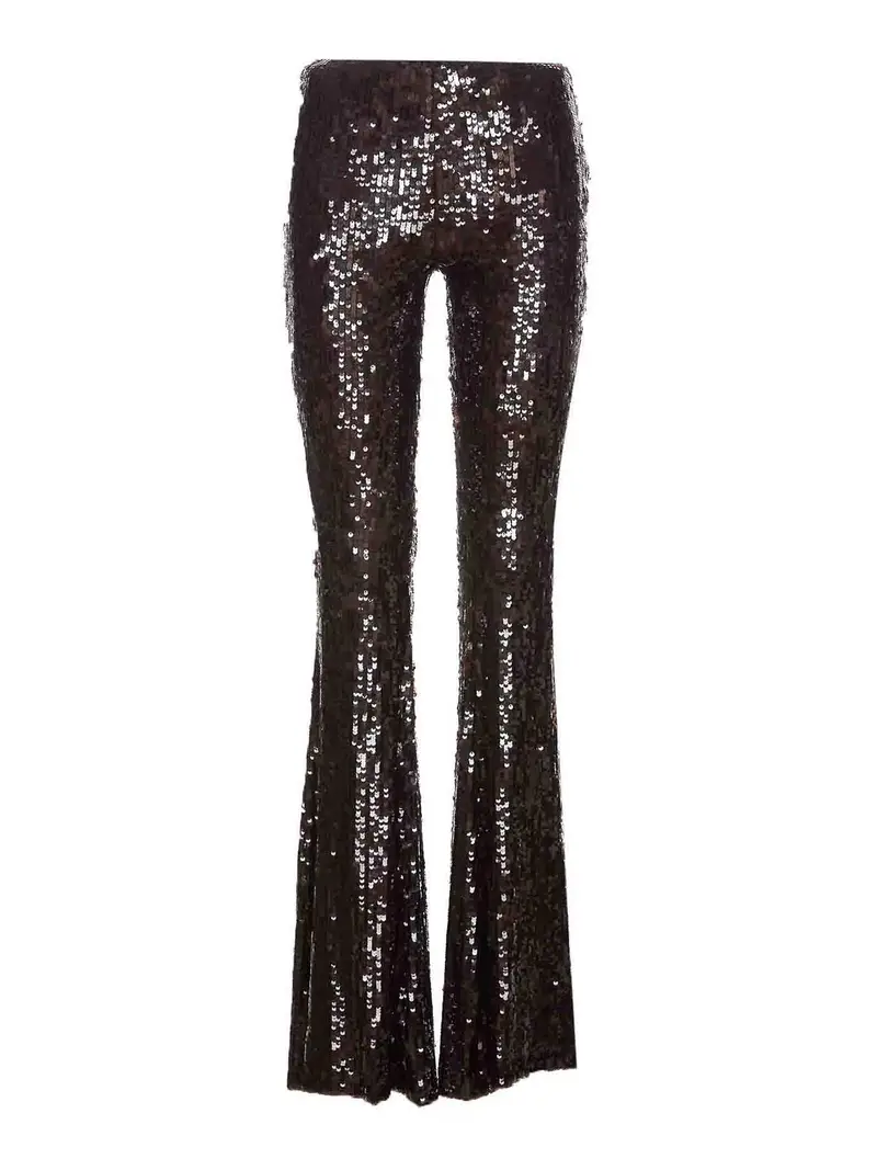 Pantaloni Mei con paillettes Marrone