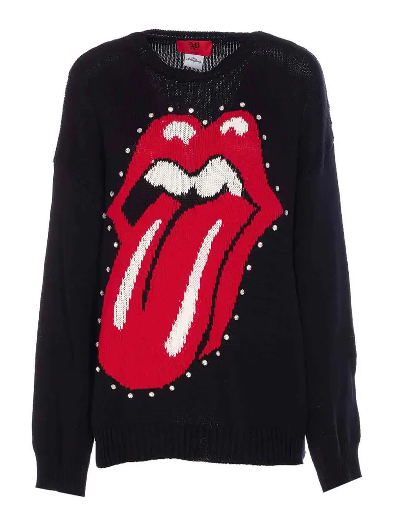 Pullover rotolante nero