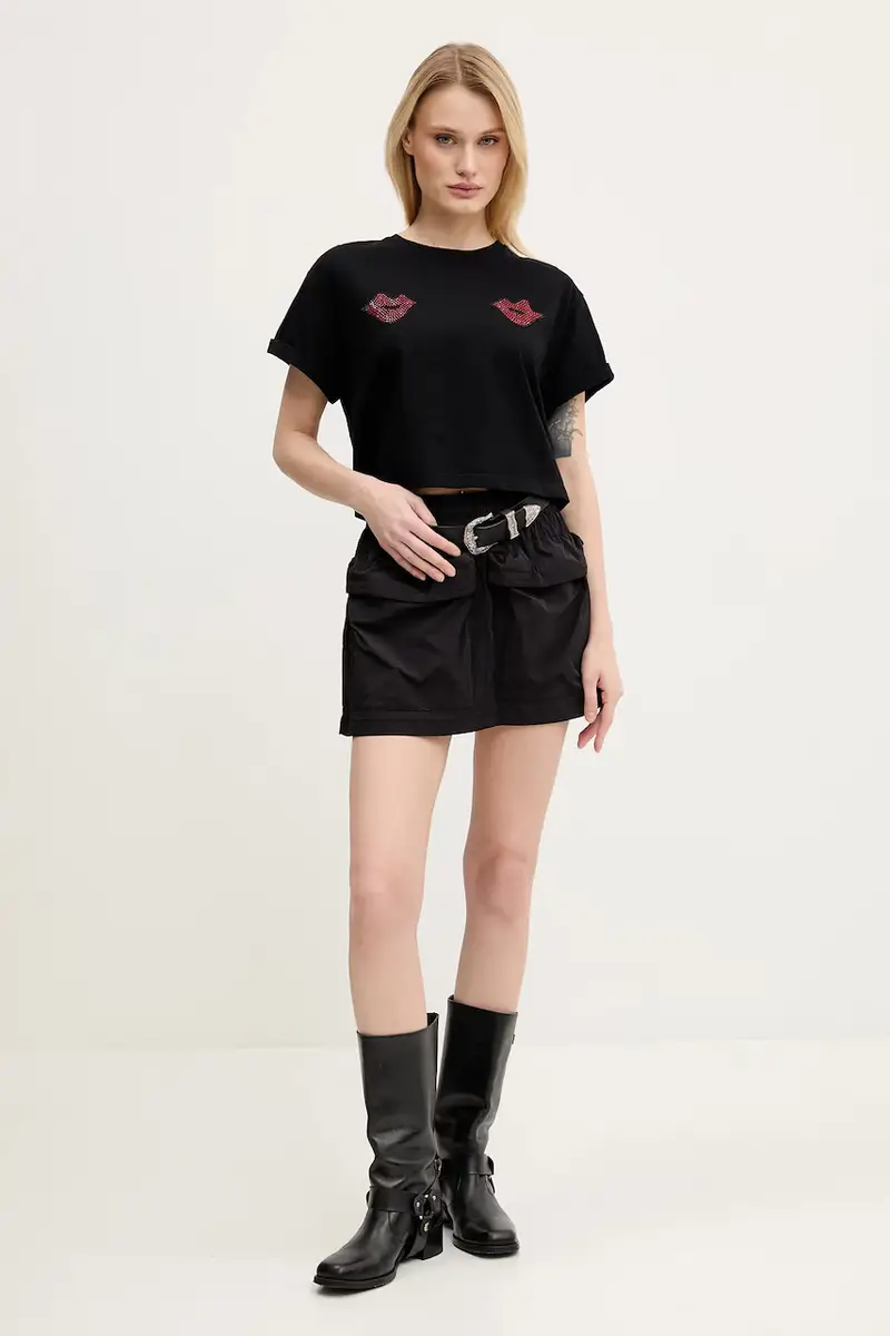 Aniye By T-shirt Donna Nero 3335750 miniatura 2