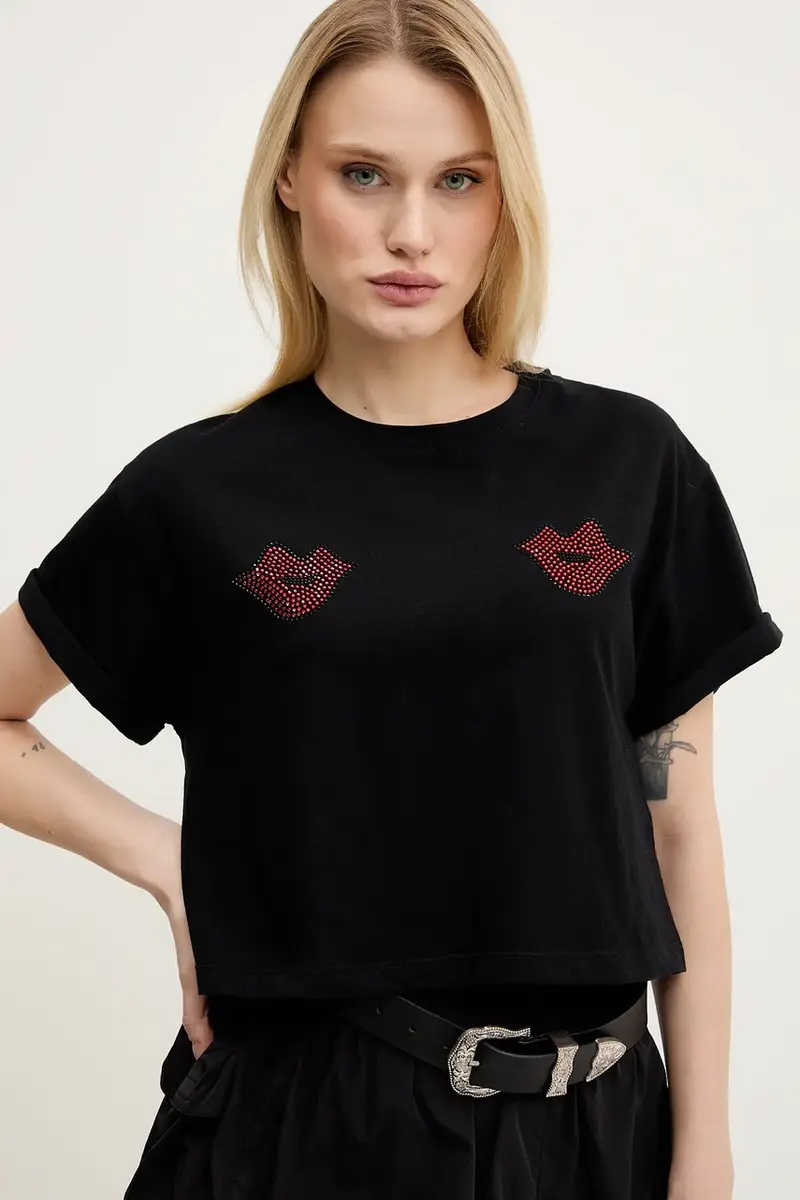 Aniye By T-shirt Donna Nero 3335750 miniatura 4