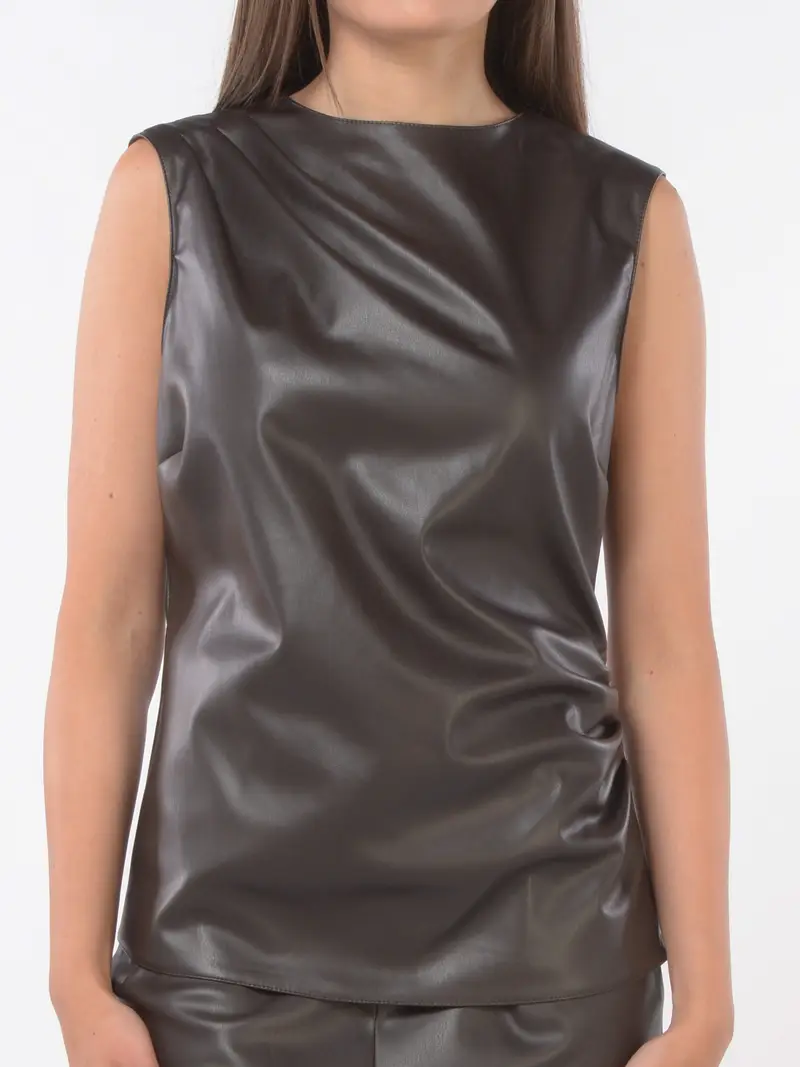 top da donna Aniye By Carly in similpelle MARRON