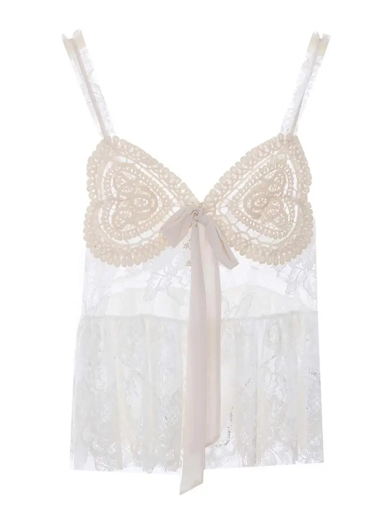 Top Noa in pizzo bianco