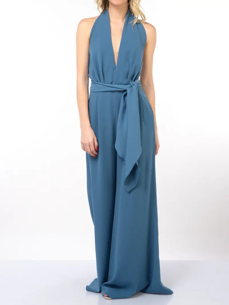 tuta Pantalone da donna Aniye By Bella con scollo all americana Blu